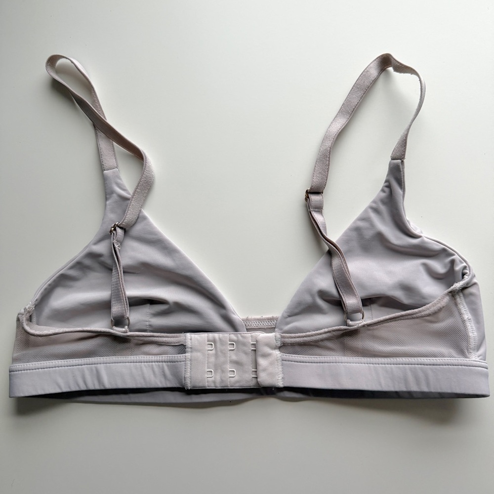 PEPPER | XS SOFT MESH WIRELESS SCOOP BRA LILAC LIGHT GRAY - Picture 5 of 7